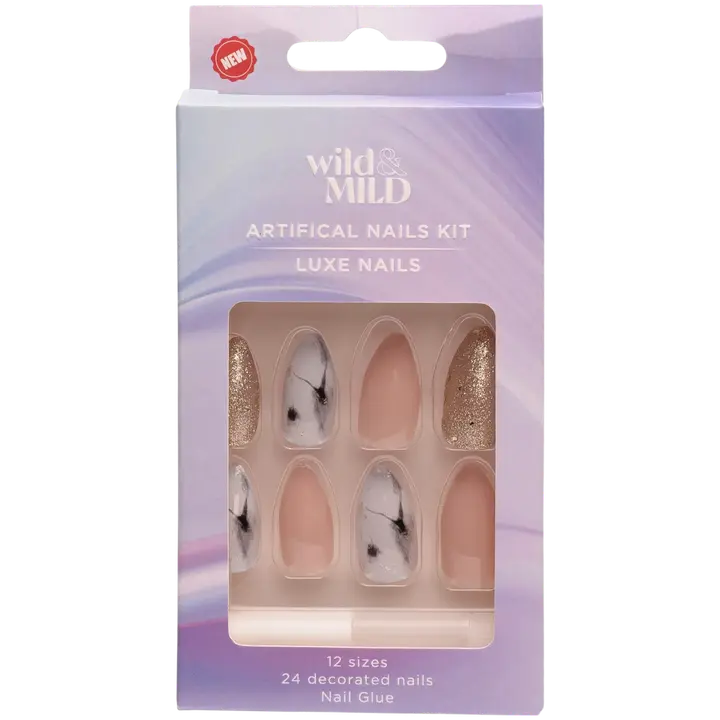 WM080 Sparkle & Shine Artificial Nails Set Wild&Mild N24