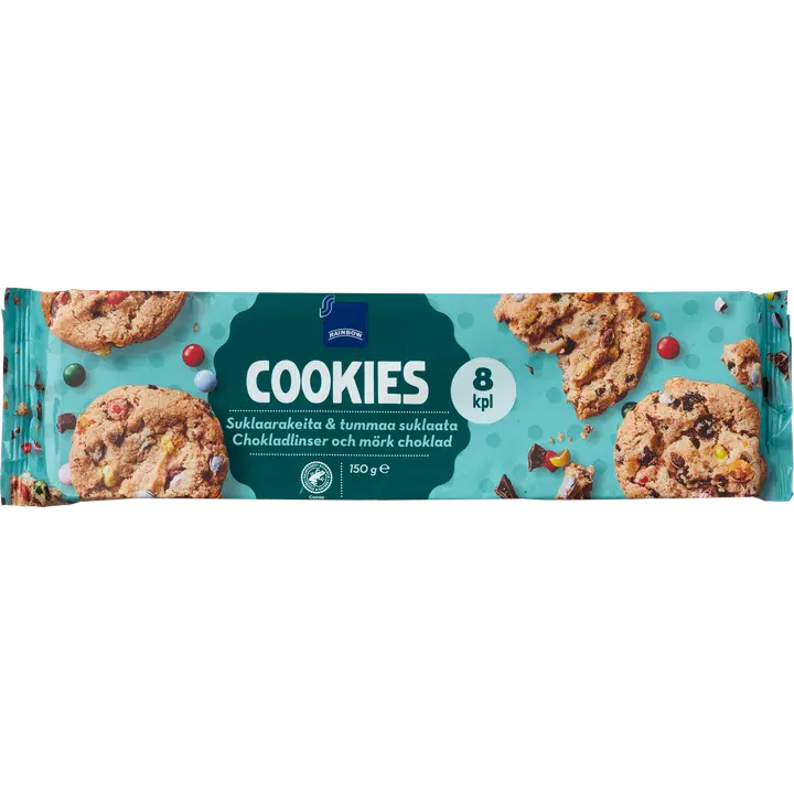 Rainbow Cookies tummasuklaa-suklaarae 150 g