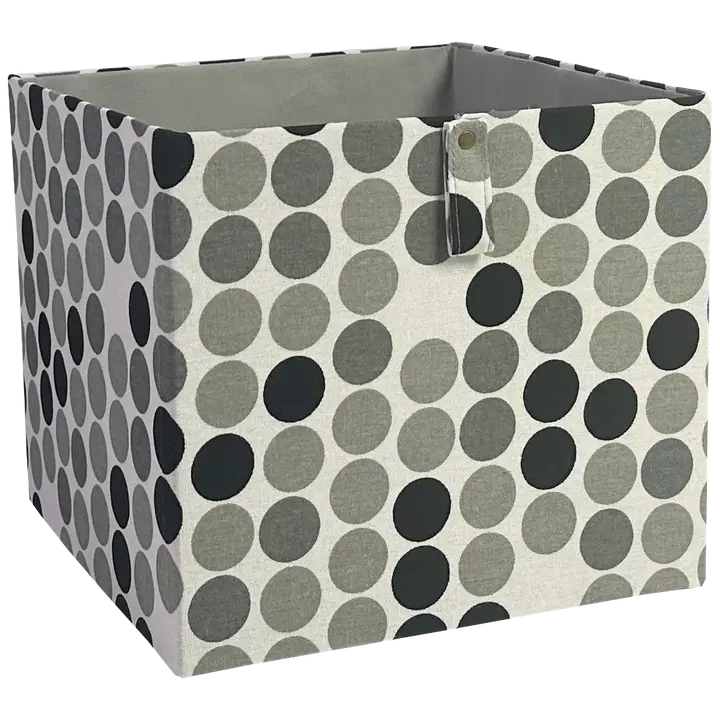 House kangaspäällysteinen säilytyslaatikko pallokuosilla 30 x 27 cm harmaa