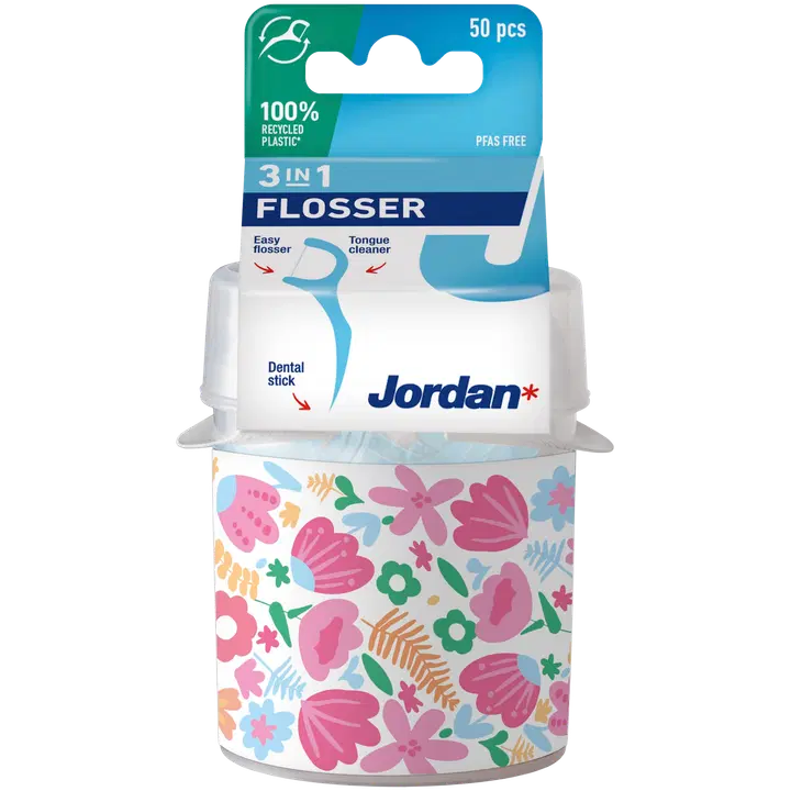 Jordan 3in1 Flosser hammaslankain pöytäpakkaus 50kpl