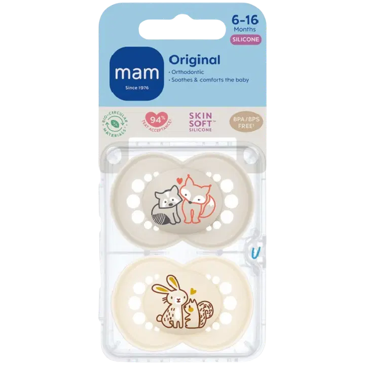 MAM Original silikoonlutid 6-16k 2tk