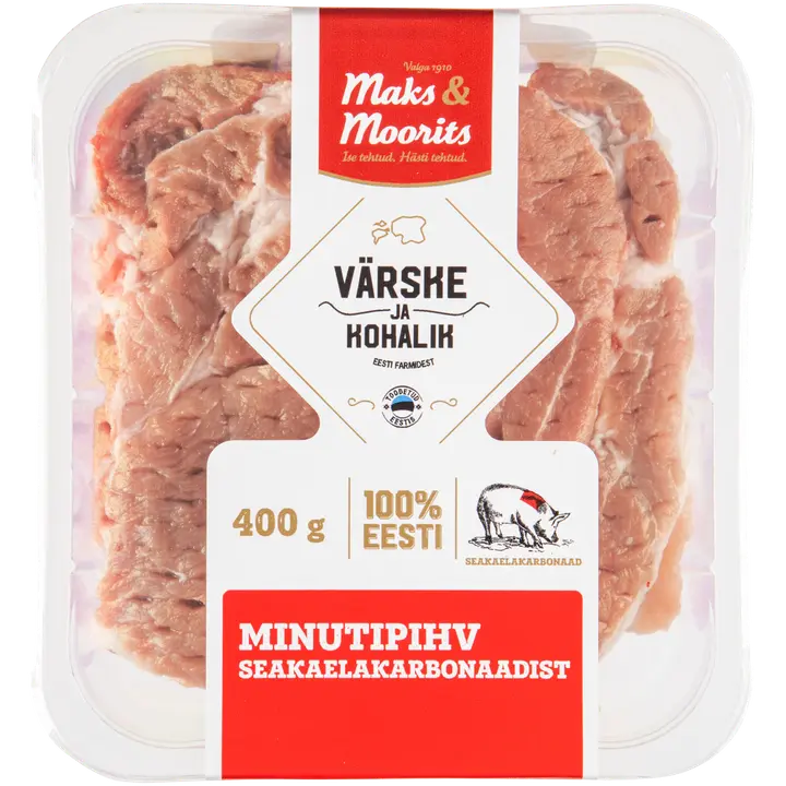 Maks ja Moorits Minutipihv Seakaelakarbonaadist 400G