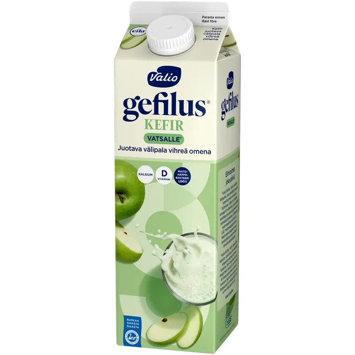 Valio Gefilus® Kefir juotava välipala vihreä omena laktoositon 1 kg