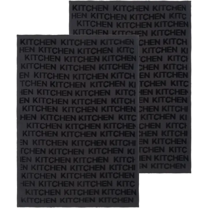 House keittiöpyyhe Kitchen 2 kpl anthracite