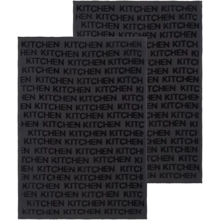 House keittiöpyyhe Kitchen 2 kpl anthracite