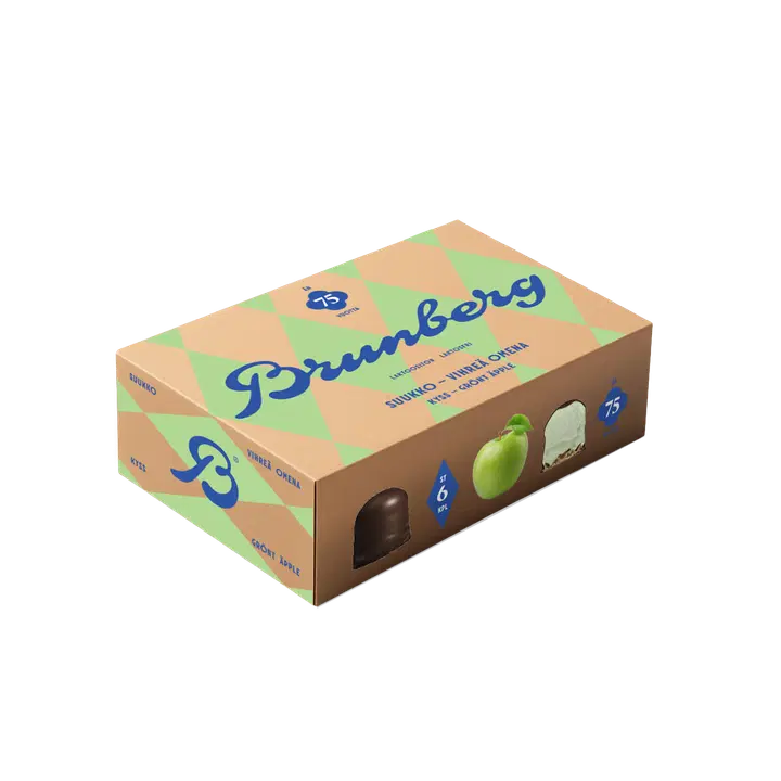 Brunberg Vihreä Omena Suukko kuorrutettuja vaahtomakeisia 150g/6kpl