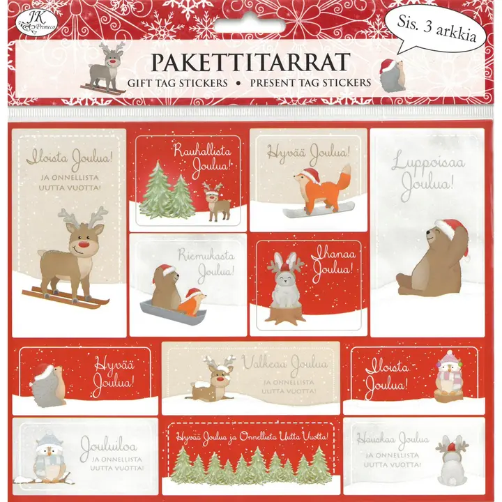 J.K. Primeco Pakettitarra Jouluhahmot 3ark/pkt