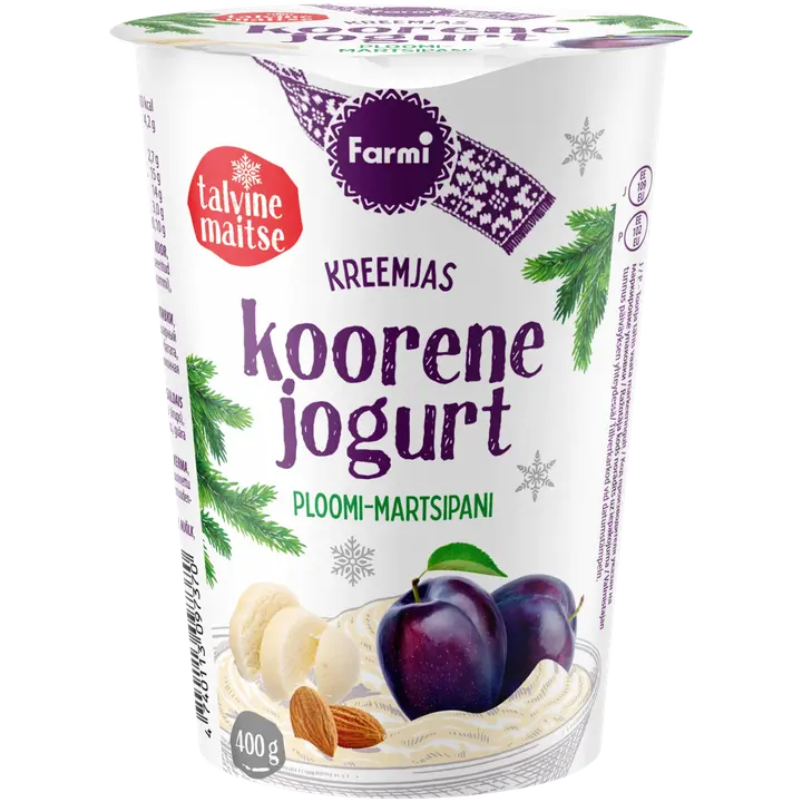Farmi Koorene jogurt martsip-ploomi 400g