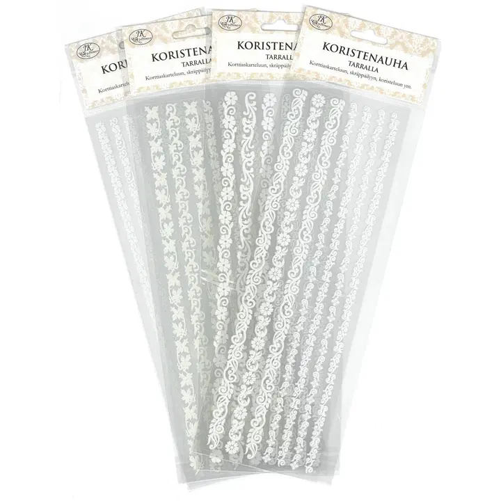 J.K. Primeco koristenauhatarra valkoinen erilaisia