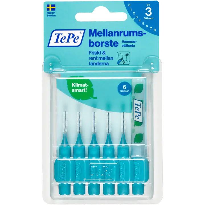 TePe Hammasväliharja 0,6mm Sininen 6 kpl