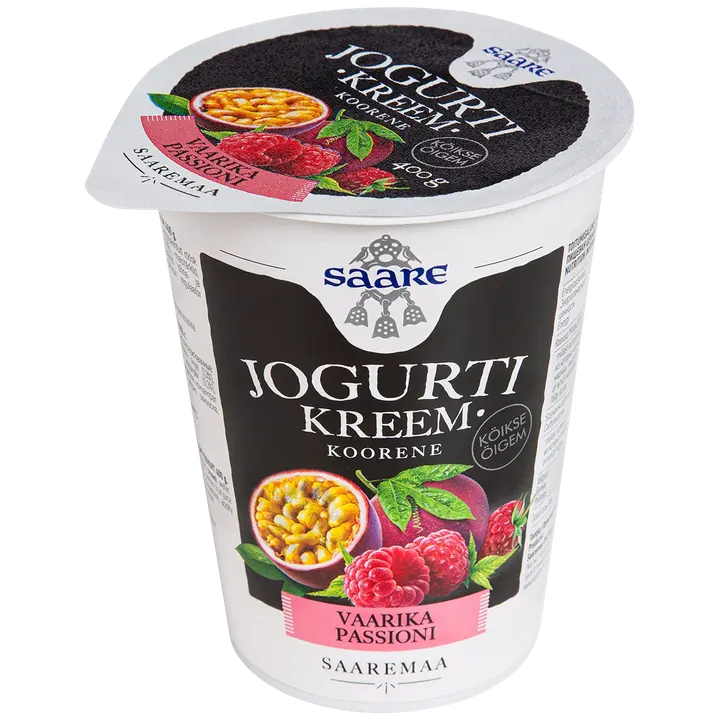Saare vaarika-passioni jogurtikreem 400g