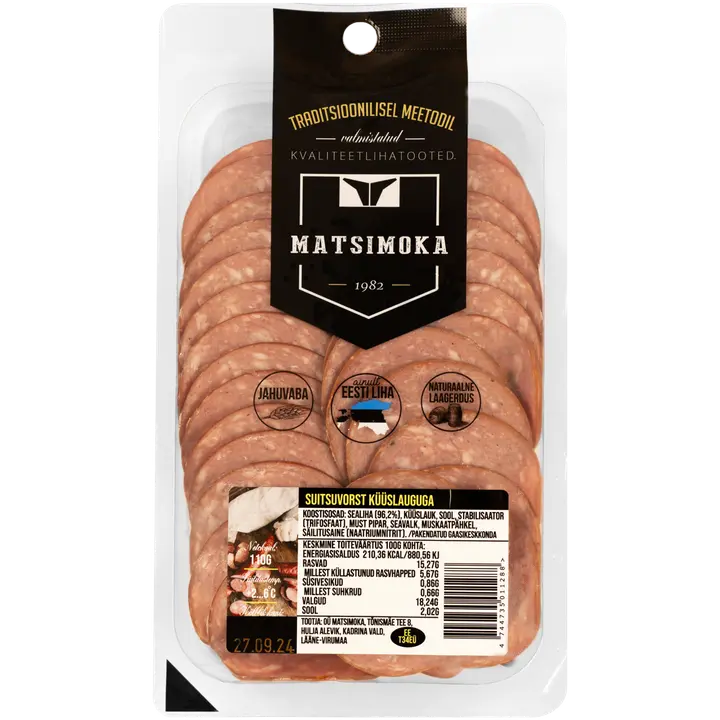 Matsimoka Suitsuvorst Küüslauguga Viilutatud 110 G