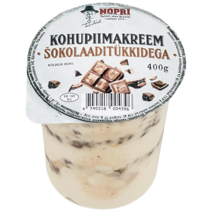 Nopri Kohupiimakreem šokolaaditükkidega 400g