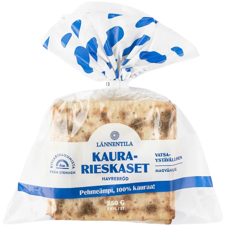 Lännentilan Leipomon kaurarieskaset 7 kpl 250g