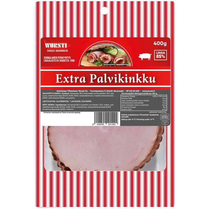 Wursti Extra Palvikinkku siivutettu 400g