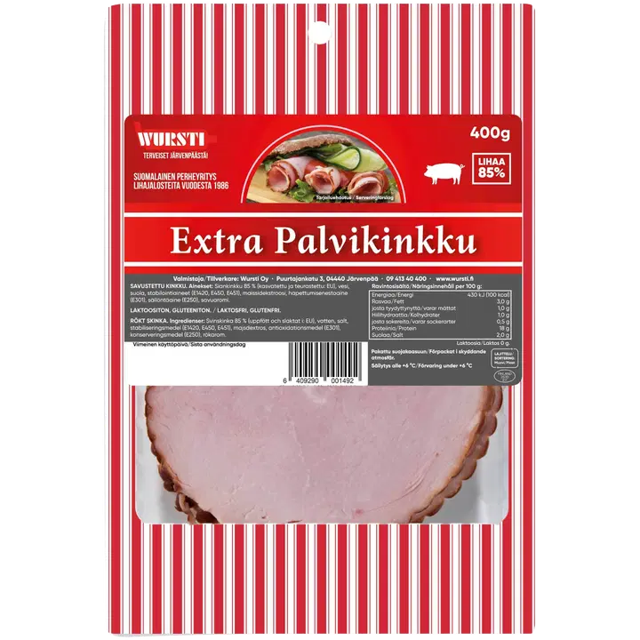 Wursti Extra Palvikinkku siivutettu 400g