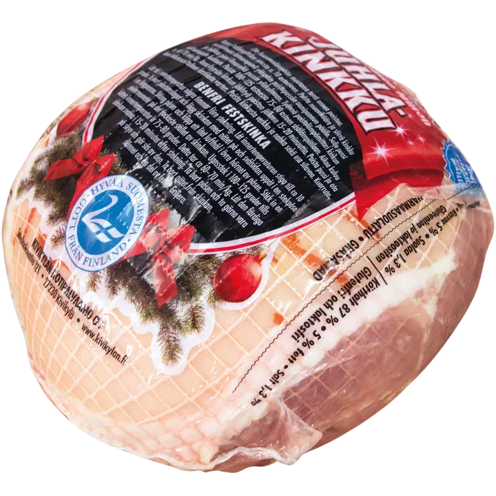 Kivikylän Juhlakinkku makurasvalla, 4-5 kg, harmaasuolattu