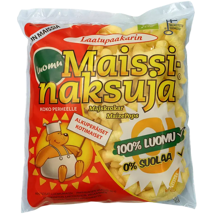 Laatupaakarin Gluteeniton Luomu Maissinaksuja 90g
