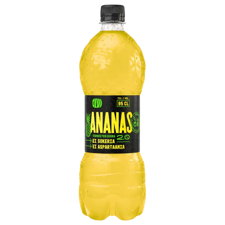 OLVI Ananas 2.0 Sokeriton virvoitusjuoma 0,95 l kmp