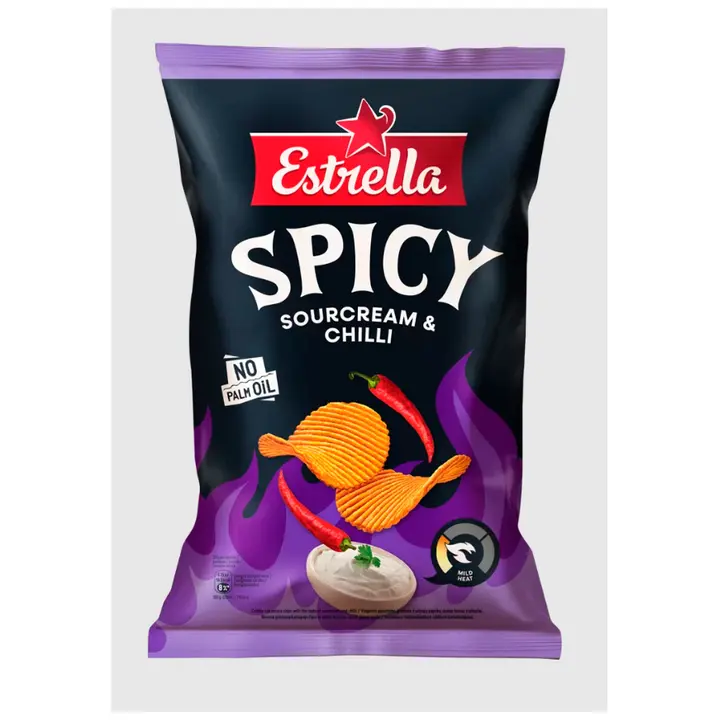 Estrella kartulikrõpsud vürtsikas hapukoor ja tšilli 115g