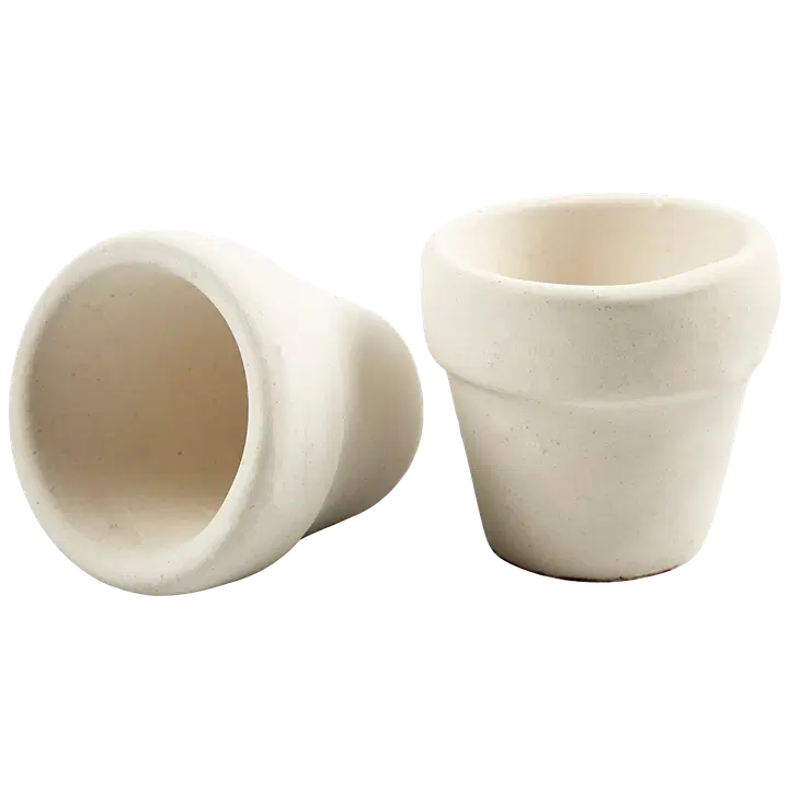 Creativ Company kukkaruukku, miniatyyri, valk, 6 kpl