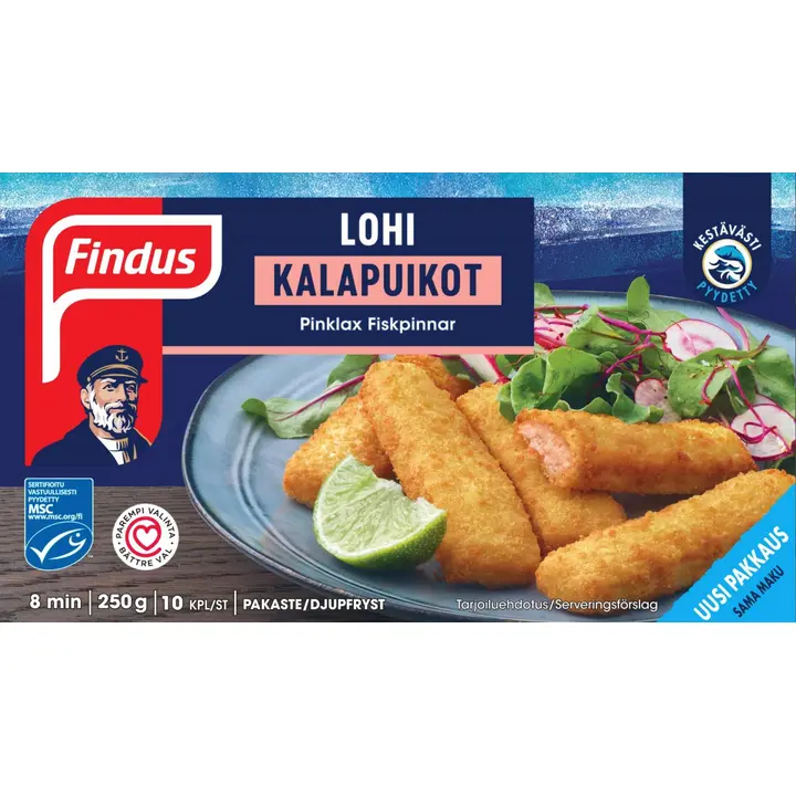 Findus Lohi kalapuikot MSC 250g, pakaste