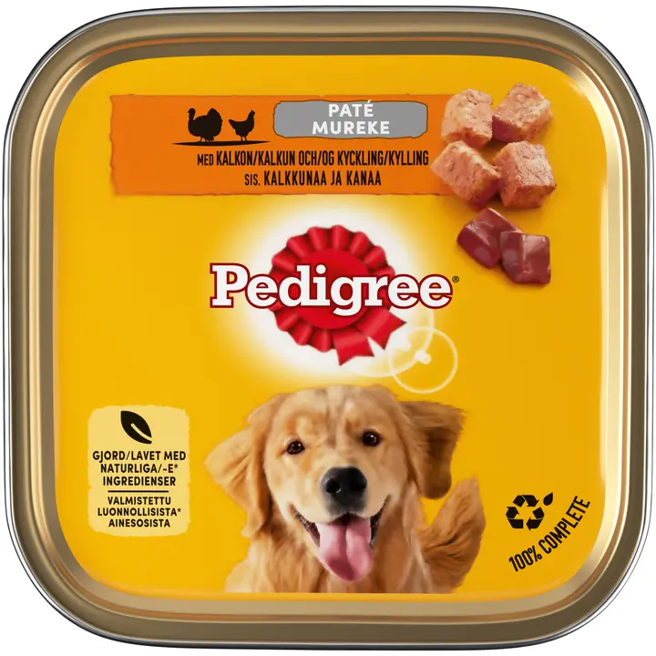 Pedigree kalkuni ja kanaga eine koerale 300g