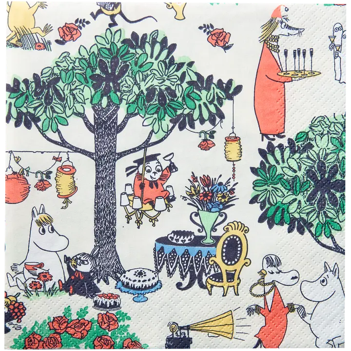 Moomin Puutarhakutsut lautasliina 20kpl/33cm