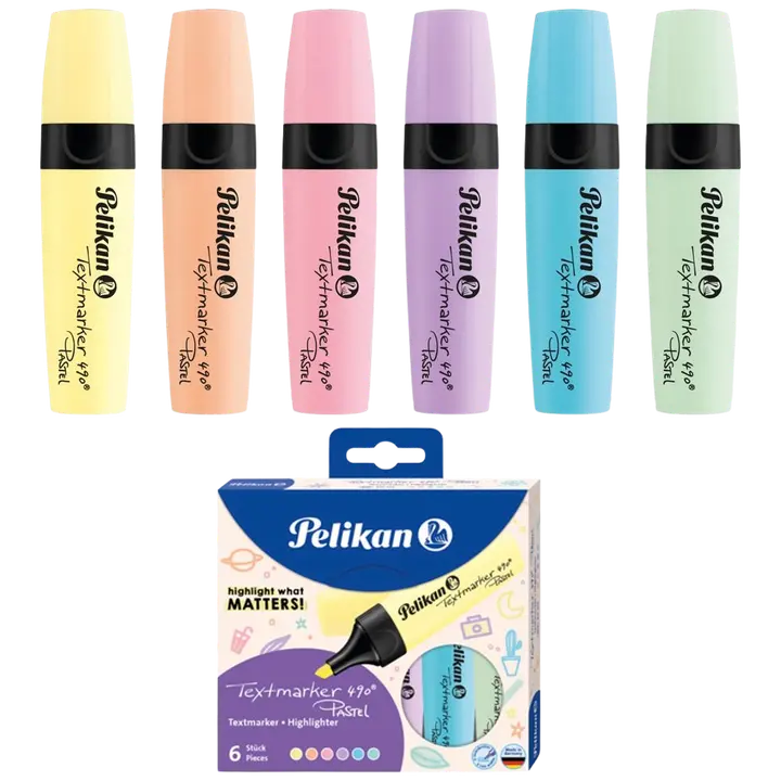 Tekstimarker 490 pastelne 6 tk assortii