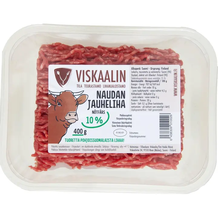 Viskaalin Nauta jauheliha 10% 400 g