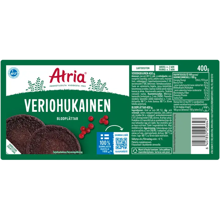 Atria Blodplättar 400g