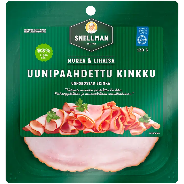 Snellman murea & lihaisa uunipaahdettu kinkku 120 g
