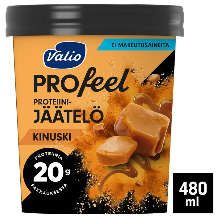 Valio PROfeel® jäätelö 480 ml kinuski laktoositon