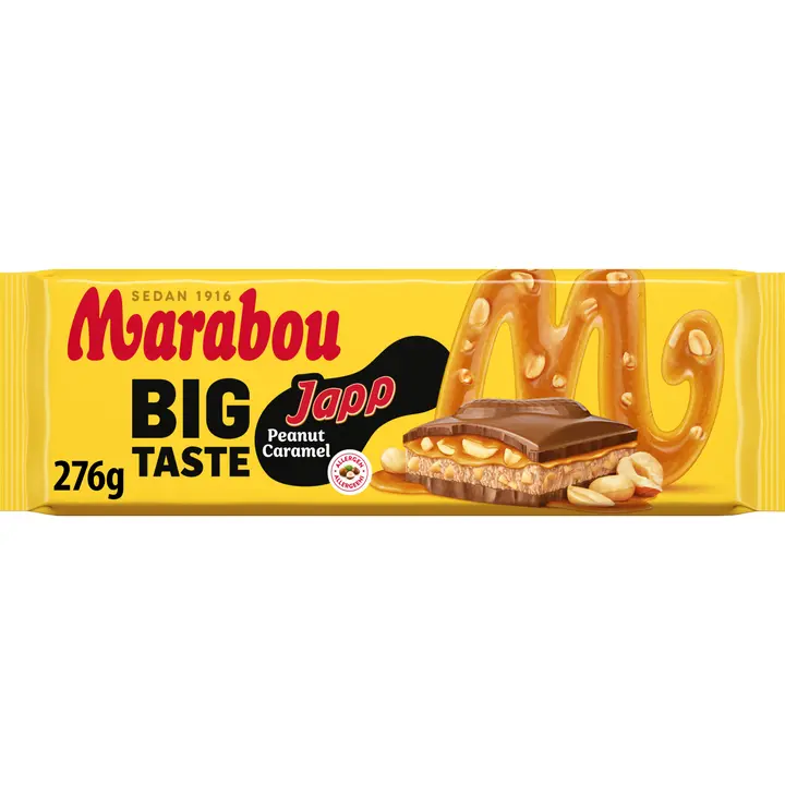 Marabou BigTaste Japp Peanut Caramel suklaalevy 276g