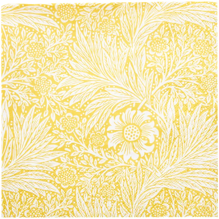 William Morris Marigold keltainen lautasliina 20kpl/24cm