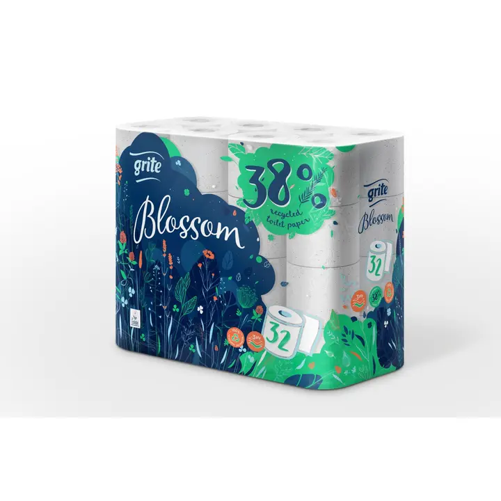 Grite WC-paperi Blossom Recycled 32rll