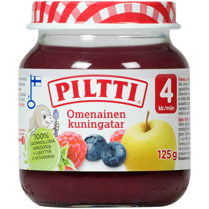 Piltti 125g Omenainen kuningatar marja- ja hedelmäsose 4kk