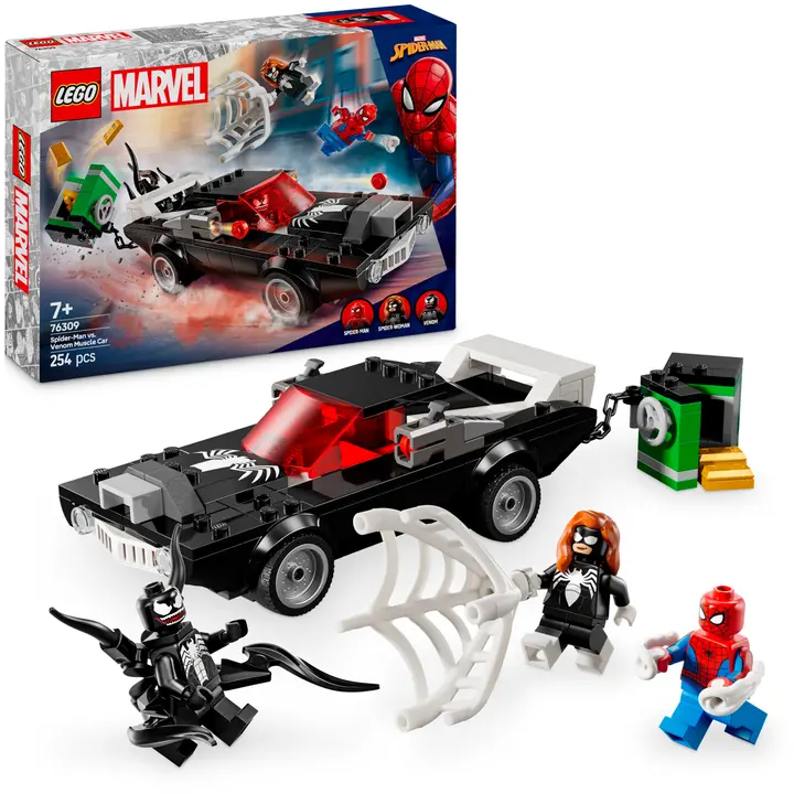 LEGO® Super Heroes Marvel 76309 Spider-Man vastaan Venom-muskeliauto