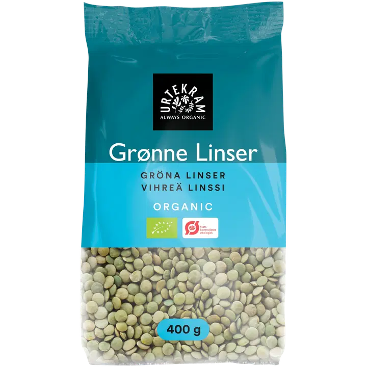 URTEKRAM luomu Vihreä linssi 400g