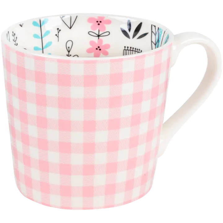 House muki Ruutu 4 dl, pinkki