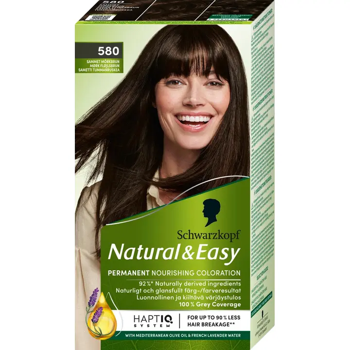 Schwarzkopf Natural & Easy 580 Sametti Tummanruskea