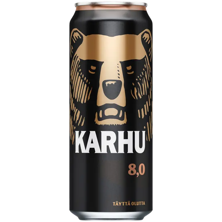 Karhu Lager olut 8,0 til-% tölkki 0,5 L