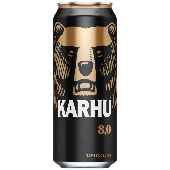Karhu Lager olut 8,0 til-% tölkki 0,5 L