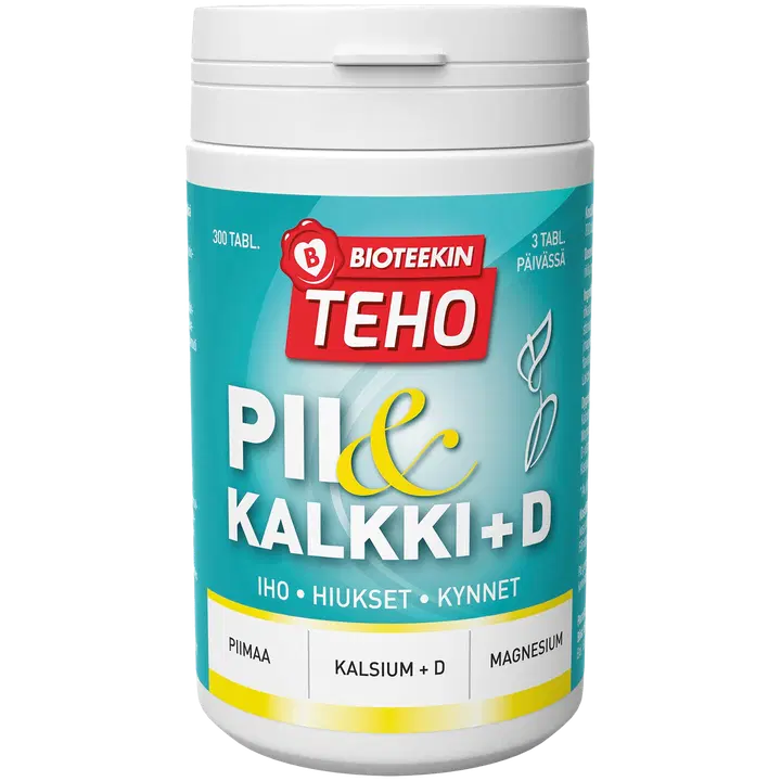 Bioteekki Teho Pii & Kalkki + D ravintolisä 300 tabl.