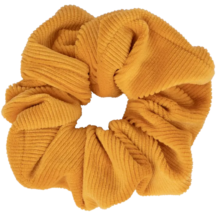 Juuksekumm Ibero scrunchie kollane samet