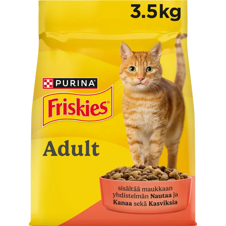 Purina Friskies Nautaa ja Kanaa Kissan kuivaruoka 3,5kg