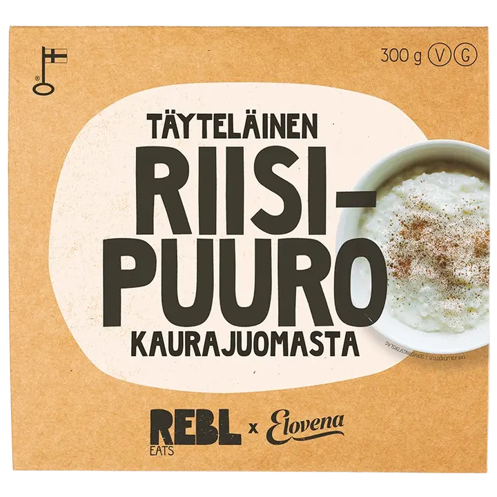 Rebl Eats Täyteläinen Riisipuuro Kaurajuomasta 300g