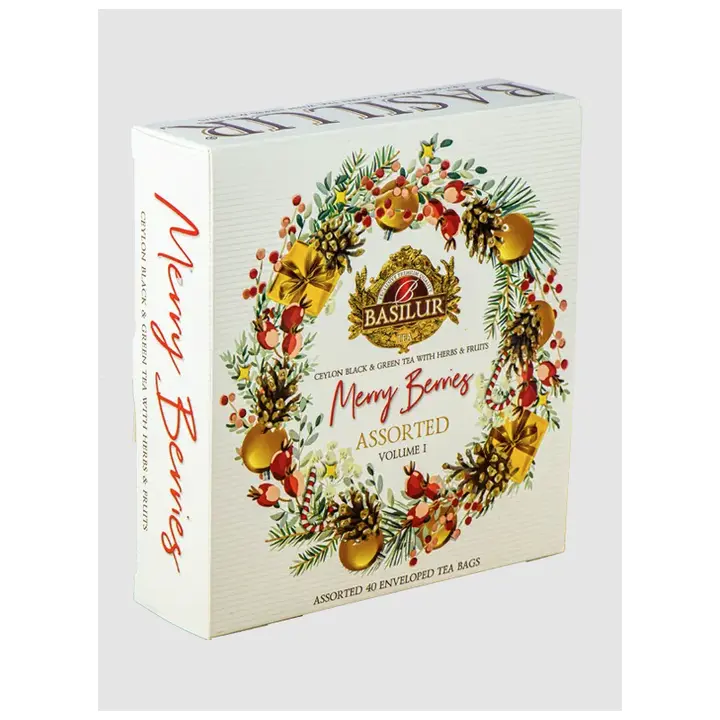 Basilur Merry Berries assortii rohelise-, musta- ja puuviljateed Valge 40tk