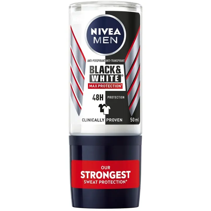 NIVEA MEN 50ml Black & White Max Protection Deo Roll-on -antiperspirantti