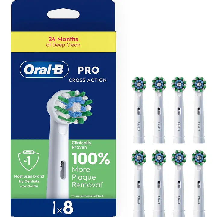 Oral-B PRO Cross Action borsthuvud 8st